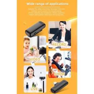 میکروفون یقه ای بی سیم گرین لاین مدل GN2WMICTYCBK رابط Type-C